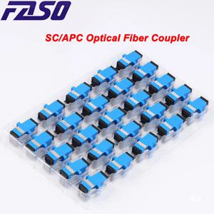 FASO 100/200/500pcs SC UPC 단순 단일 모드 광섬유 어댑터 SC 광섬유 커플러 SC APC 광섬유 플랜지 SC 커넥터