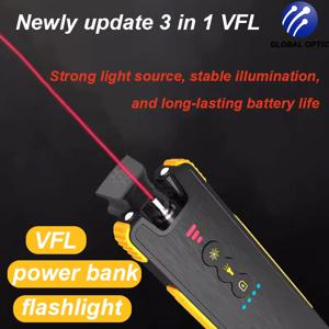충전식 3200mAh 배터리 광섬유 광학 결함 탐지기 50mw 15/30/50mw VFL 레드 펜 파워 뱅크 광섬유 케이블 테스터