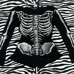 하이 스트리트 바디 슈트 펑크 해골 여성 의류 등받이 빈티지 90s 고딕 슬림 다크 Femme 여름 Playsuit 소녀 2025 점프 슈트