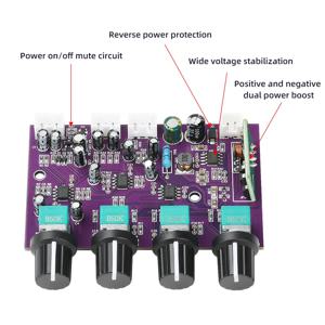 DC9-29V 프런트 엔드 마더보드 TINE553 프리앰프 보드 스피커 프런트 엔드 튜닝 증폭 보드 부스트 모듈 내장
