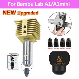 Bambu Lab A1 핫엔드 A1 미니 노즐 어셈블리 핀 헤드 교체 가능 경화 강철 노즐용 새 업그레이드 고속 핫엔드 키트