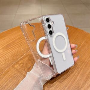 삼성 갤럭시 S25 S24 S23 S22 S21 플러스 울트라 FE A56 A36 A26 A16 마그세이프 무선 충전용 마그네틱 아크릴 투명 케이스