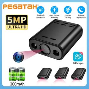 1-8Pcs 미니 WIFI 카메라 5MP HD 내장 배터리 인간 추적 IP 원격 모니터링 캠코더 IR 야간 투시경 바디 Protable 캠