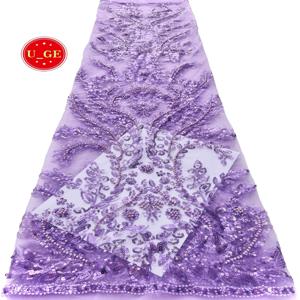 2026최신 오스트리아 최고 품질 우아한 소프트 메쉬 스팽글 레이스 비즈 패브릭 웨딩 이브닝 드레스 U_GE5319