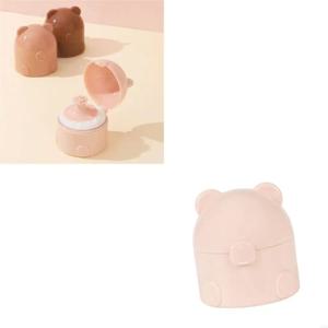 유아 피부 관리를위한 안전한 스냅 클로저가있는 R66D 소프트 퍼프 베이비 파우더 디스펜서 케이스