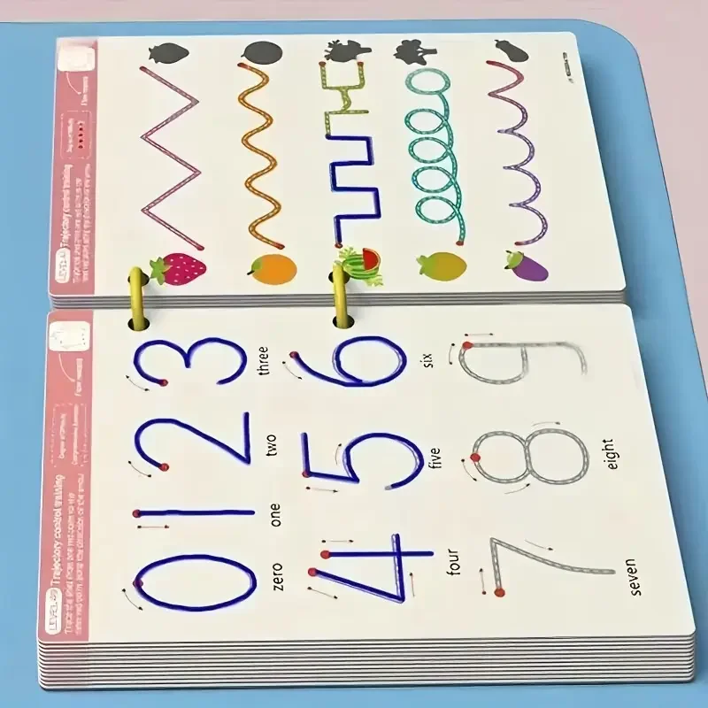32페이지 재사용 가능한 어린이 쓰기 책 - 3-6세용 지울 수 있는 연습장 |   필기 훈련을 위한 내구성 있는 학습 패드