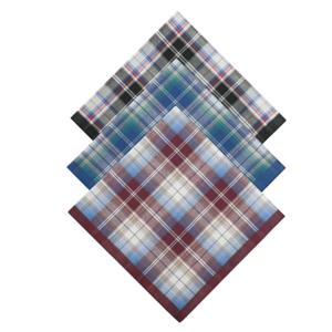3/6Pcs 남성용 다크 체크 무늬 코튼 손수건 우아한 영국 스타일 정장 포켓 타월 부드럽고 땀 흡수성 냅킨 43cm