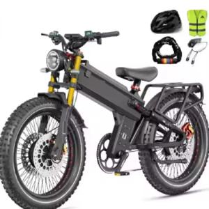 신제품 입고 6000W A9 Pro Max 듀얼 모터 전기 자전거 60V 70/80ah 배터리 탑재 최고 속도 45mph 26 4.8 팻 타이어 더트 바이크