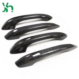 포르쉐 마칸 카이엔 도어 핸들 외장 트림 액세서리용 리얼 카본 파이버 도어 핸들 커버