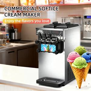 상업용 소프트 아이스크림 기계 삼색 카운터탑 콘 냉동 장비 자동 판매기