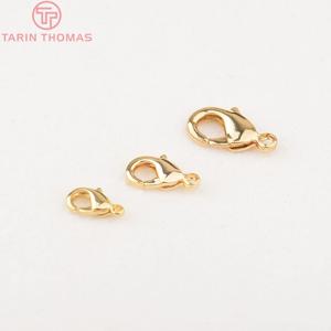 (3475)20PCS 10MM 12MM 15MM 24K 골드 컬러 도금 황동 랍스터 걸쇠 연결 걸쇠 고품질 보석 액세서리