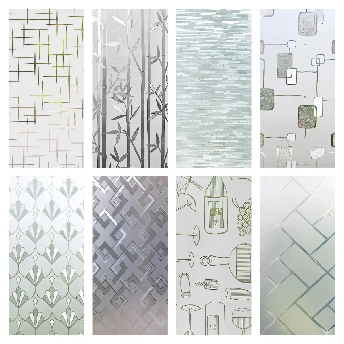 창 개인 정보 보호 필름 젖빛 유리 창 필름 정적 집착 UV 차단 이동식 창 집착 가정용 불투명 창 스티커