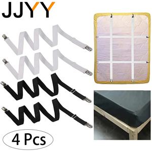 STONEGO 4PCS 더블 클립 시트 패스너 - 미끄럼 방지 조정 기능이 있는 침대 시트 및 소파 커버용 다용도 시트 클립