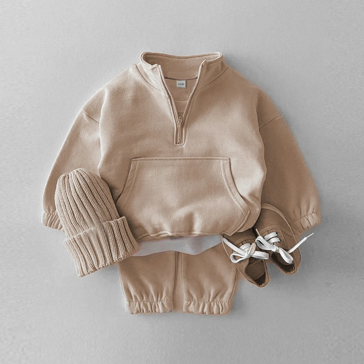 새 아기 소년 소녀 옷 어린이 유아 패션 의상 어린이 Tracksuits 편지 후드 재킷 바지 2Pcs 세트 봄 가을