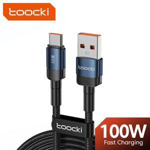 Toocki 6A USB-유형 C 케이블, Huawei Xiaomi PD 100W 고속 충전 충전기 USB C 데이터 코드 Samsung Oneplus 용 빠른 충전