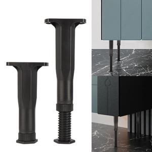 1Pcs 플라스틱 강철 1.4x3.4in 침대 소파 지원을위한 강화 된 조정 가능한 플라스틱 텔레스코픽 가구 스탠드 선택에 4 가지 크기