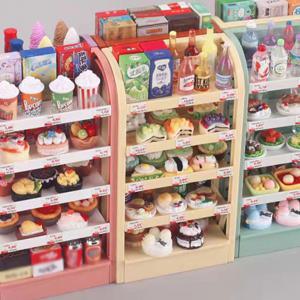 1:12 소형 매장 디스플레이 선반 인형 집 가구 미니 음식 시뮬레이션 놀이 집 장면 Kithcen 장식 어린이 장난감 선물