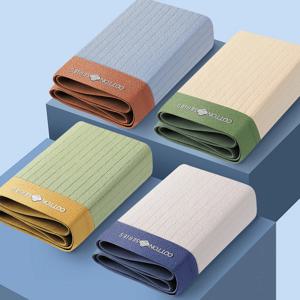 남성용 코튼 속옷, 편안하고 피부 친화적인 여름 코튼, 항균 대형 사이즈 복서 브리프, 5A