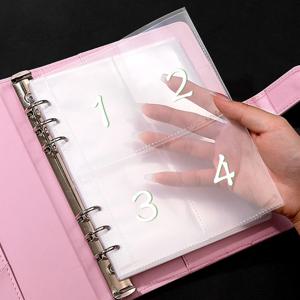 100 날 커플의 도전 PU 가죽 루즈 리프 저널 노트북 저축책, 마그네틱 버클, 저축책, 돈책 만들기