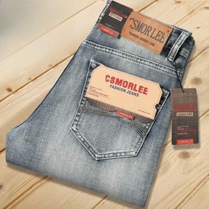 Csmor Lee 남성 진 가을 겨울 루즈핏 스트레이트 레그 트렌디 팬츠 캐주얼 데님 바지 남성 클래식 스트레치 청바지 패션
