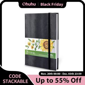 Ohuhu 마커 패드 아트 스케치북 하드 커버 노트 학생 미술 그림 그리기 수채화 책 낙서 스케치 학교 용품