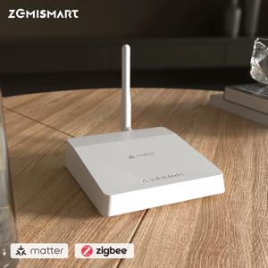 Zemismart Matter Zigbee 게이트웨이(안테나 포함) 스마트 홈 허브 브리지는 Tuya 앱과 함께 작동합니다. Homekit Google 홈 앱 Smartthings 앱