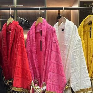 목욕 가운 남성 여성 잠옷 긴 가운 면 럭셔리 호텔 스타일 파자마 홈웨어 편안한 플러시 라운지웨어