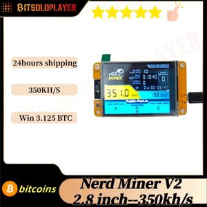 비트코인 ​​광부 nerdminer V2 2.8인치 350kh/s ESP32-2432S028R 스마트 LCD 디스플레이 암호화폐 솔로 로터리 BTC 광부 비트코인 ​​광부