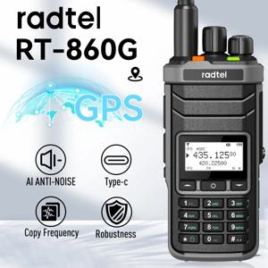 Radtel RT-860G 멀티 밴드 햄 라디오 GPS 1024 채널, AM USB LSB HF UHF VHF CW CB LW MW SW SSB 수신 기능이 있는 듀얼 밴드