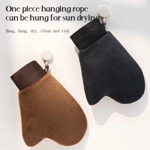 바디 로션 장갑 셀프 태닝 미트 양면 끈적임 방지 애플리케이터 빠른 건조 플로킹 장갑 메이크업 애플리케이터