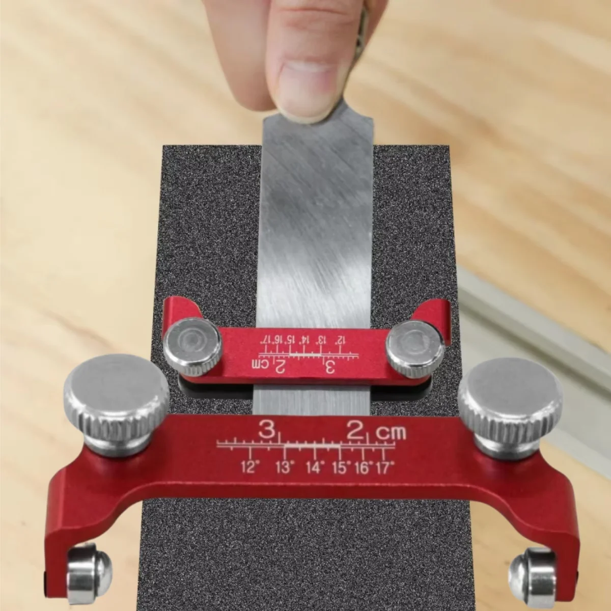 치즐 샤프너, 알루미늄으로 만든 고정 각도 샤프너, 각도 스케일이 있는 고정 각도 칼 치즐 샤프너 랙 가이드 레일