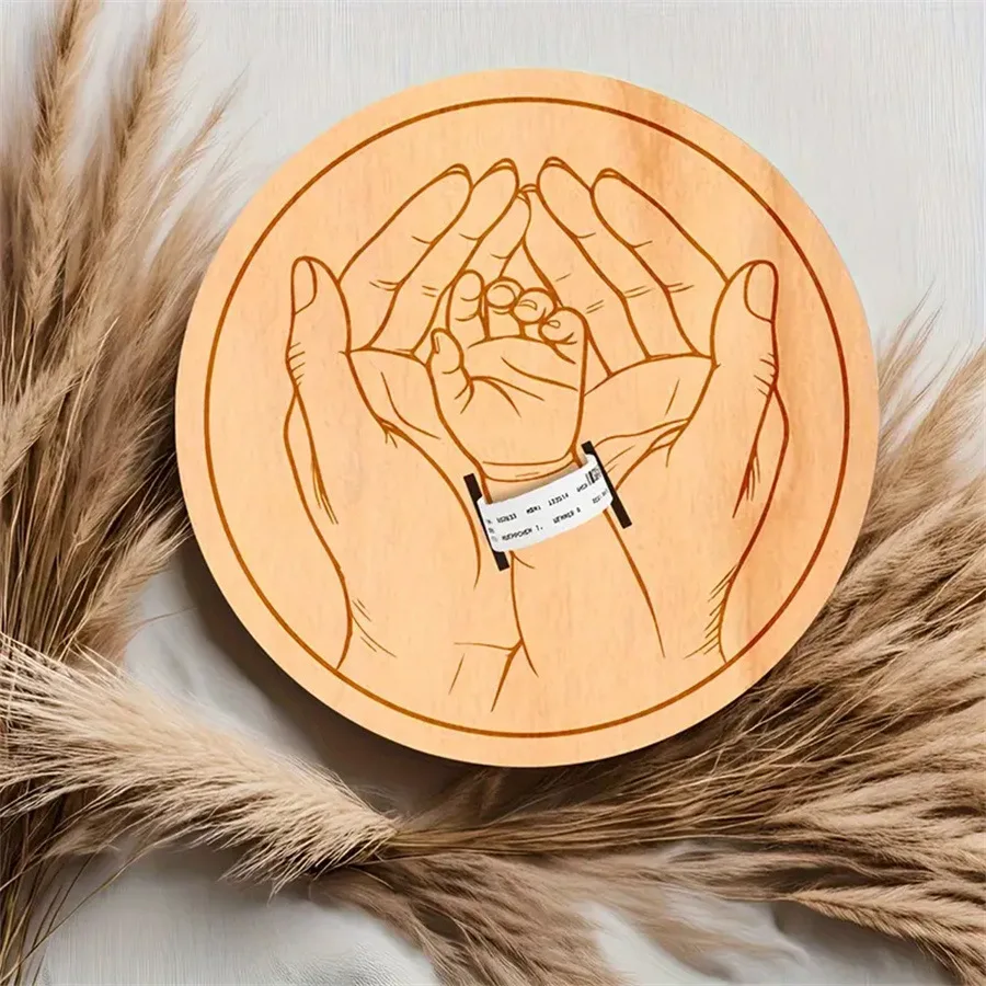 신생아 새겨진 기념품 홀더 사진 액세서리 맞춤 이름 아기 선물 기념일 선물 ﻿