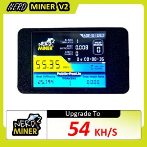 NerdMiner V2 해시레이트, 스마트 디스플레이, 코인 솔로, 복권, Nerd Miner, 비트코인 ​​채굴기 ESP32-2432S028R, 54 k/S, 2.8인치