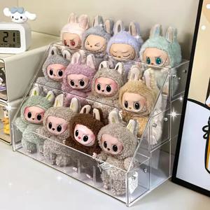 1pc 3 레이어 아크릴 디스플레이 랙 투명 사다리 수제 애니메이션 자동차 모델 블라인드 박스 스토리지 박스 쥬얼리 정렬 상자