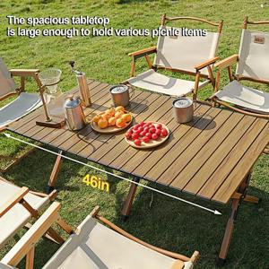 야외 휴대용 접이식 계란 롤 테이블 초경량 캠핑 커피 테이블 높은 베어링 용량 캠프 테이블 하이킹 낚시 용품