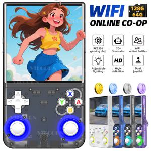 2025 R36울트라 휴대용 게임 플레이어 리눅스 시스템 4인치 IPS 휴대용 비디오 게임 콘솔 (PSP/GBA/DC 지원) Wi-Fi 지원 RGB 조이스틱