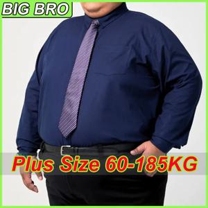 플러스 사이즈 12XL 10XL 9XL 남성 셔츠 긴팔 정장 셔츠 구김 방지 클래식 비즈니스 포켓 소셜 탑 남성 의류