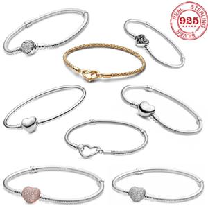 여성 패션 클래식 크라운 하트 오리지널 DIY 팔찌 고품질 쥬얼리에 대한 뜨거운 판매 925% 스털링 실버 매력 팔찌