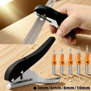 수동 엣지 밴드 펀처 플라이어 3/6/8/10mm 구멍 카드 펀칭 도구 (플라스틱 시트, 종이, PVC, ABS 오프너, 못 구멍 마스킹 플라이어)