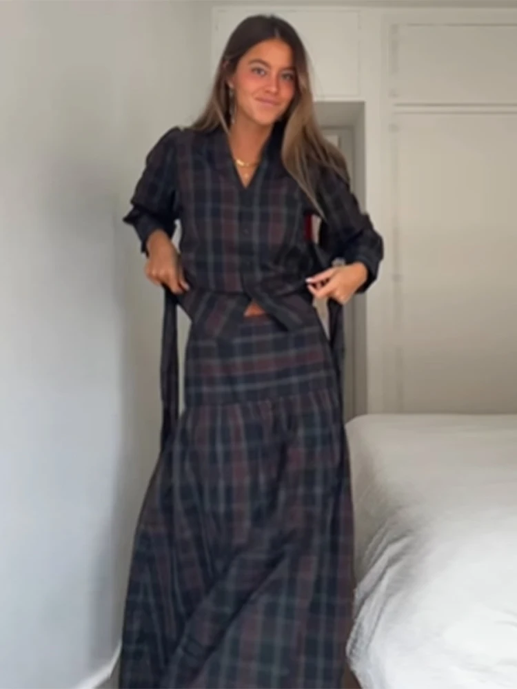 여성용 브이넥 태슬 가디건 시크 패치워크 프린트 긴 소매 루즈 아우터웨어 패션 가을 일상 출퇴근 스트리트 가디건