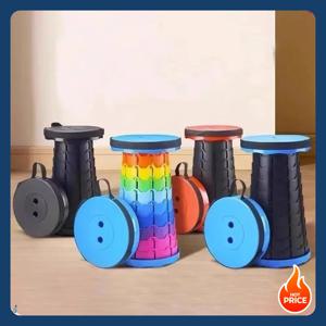 인기 있는 가볍고 휴대 가능한 플라스틱 접이식 텔레스코픽 의자 - 높이 조절 가능한 컴팩트 스툴, 낚시와 캠핑에 적합