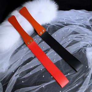 48CM 나무 손잡이 PU 가죽 말 채찍 플로거 승마 가죽 스팽크 패들 승마 훈련용