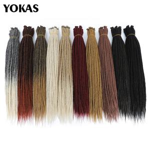 Dreadlock Extensions 수제 크로 셰 뜨개질 머리 합성 24 36 인치 Dread Extension 여성용 크로 셰 뜨개질 머리띠 Dreadlocks Hair YOKAS