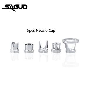 에어 브러시 노즐 니들 캡 액세서리 일반/크라운/토마호크/스플래터 교체 도구 에어 브러시 용 5 가지 노즐 커버 캡