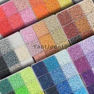 Yantjouet 15 색 2.6mm 미니 비즈 색상 세트 650PCs 하마 비즈 퍼즐 장난감 선물 어린이를위한 DIY 철 비즈 어린이 선물