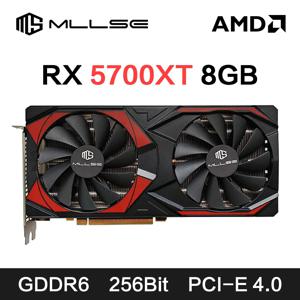 MLLSE AMD RX5700 XT 8GB 그래픽 카드 GDDR6 256비트 PCI-E 4.0×16 6+8핀 라데온 GPU Rx 5600XT 게이밍 비디오 카드 플라카 데 비디오