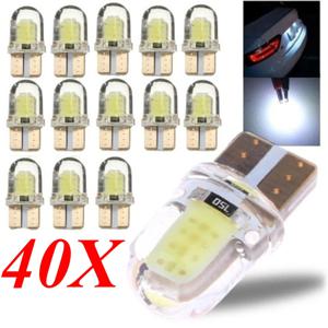 LED W5W T10 194 168 W5W COB 4SMD Led 주차 전구 자동 웨지 클리어런스 램프 Canbus 실리카 밝은 흰색 라이센스 전구