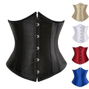 Underbust 코르셋 섹시한 허리 슬리밍 코르셋 Bustiers 바디 셰이퍼 여성용 Steampunk 레이스 업 코르셋 벨트 허리 트레이너
