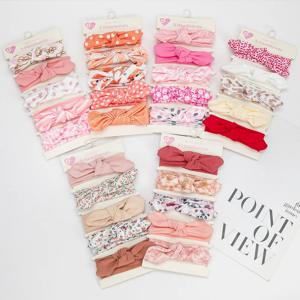 신생아 소년을위한 5 개/몫 토끼 귀 아기 머리띠 소녀 면화 탄성 헤어 밴드 어린이 헤어 타이 활 매듭 Headwraps 모자를 쓰고 있죠