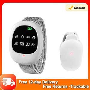 어린이용 무선 침습 알람 변기 훈련 시계, 손목 밴드 포함, 노인 돌봄, LED 표시기 포함, 40M 유효 범위